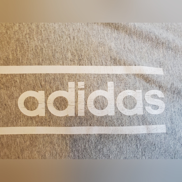 Adidas Climalite Heather Grey Logo Leggings, Size Medium - Picture 4 of 4